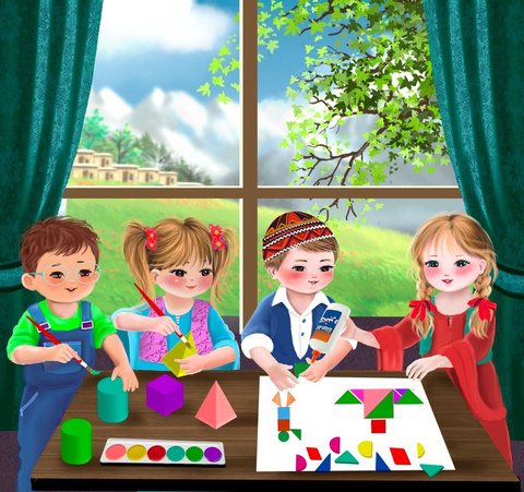 Shapes and Colours — Curriculum illustration